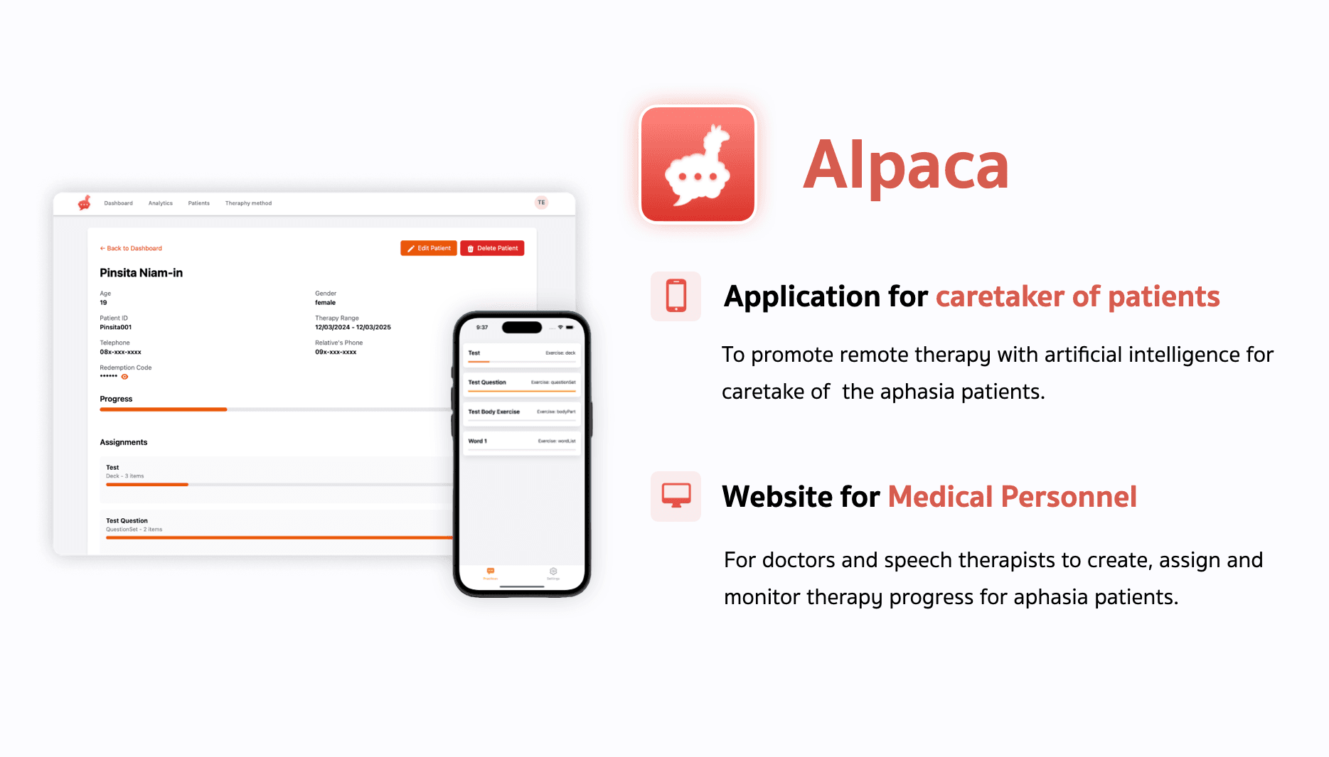 Alpaca: Remote Speech Therapy Application
