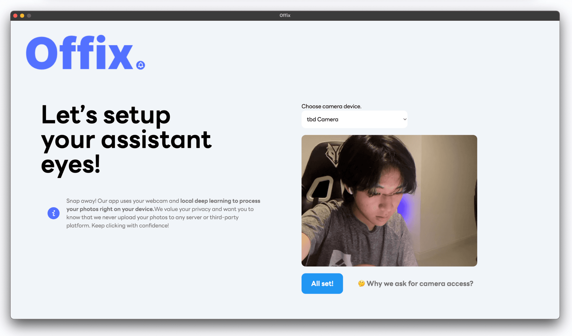 Offix: Posture Monitoring for Office Syndrome Prevention